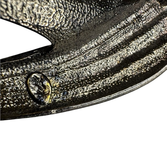 YSL Black / Grey Rhinestone Wing Brooch - Picture 6 of 6